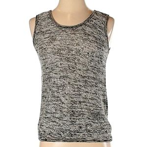 Ann Taylor Loft Slub Linen/Sequin Crew Neck Tank Top- Sz. XS
